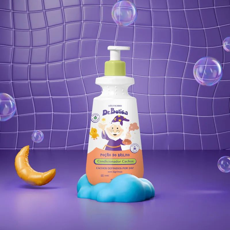 CONDICIONADOR INFANTIL CABELOS CACHEADOS 3 ABC DR.BOTICA PO��O DO BRILHO 400ML